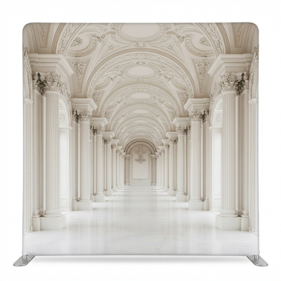 Alabaster hallway pillowcover backdrop by True Backdrops, showing a neutral-colored fabric backdrop for photography or decor.