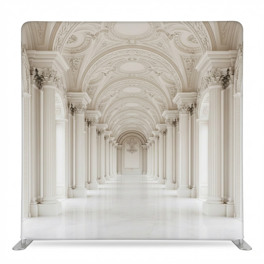 Alabaster hallway pillowcover backdrop by True Backdrops, showing a neutral-colored fabric backdrop for photography or decor.