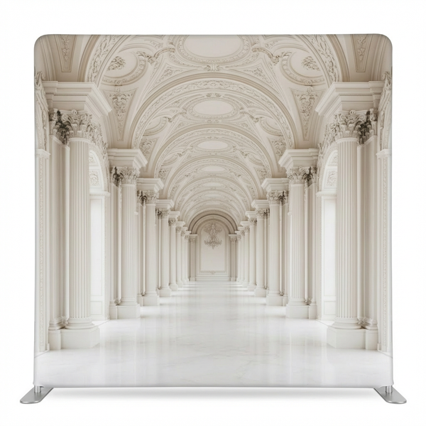 Alabaster hallway pillowcover backdrop by True Backdrops, showing a neutral-colored fabric backdrop for photography or decor.
