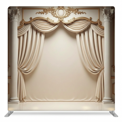 Gilded Opulence Pillowcover Backdrop by True Backdrops, featuring luxurious gold fabric and elegant design for photography or decor.