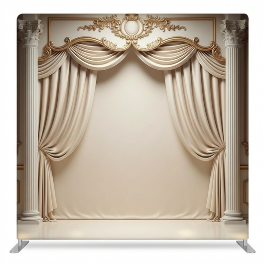 Gilded Opulence Pillowcover Backdrop by True Backdrops, featuring luxurious gold fabric and elegant design for photography or decor.