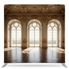 Gilded Morning Hall pillowcover backdrop by True Backdrops featuring a luxurious gold-toned fabric with ornate detailing.