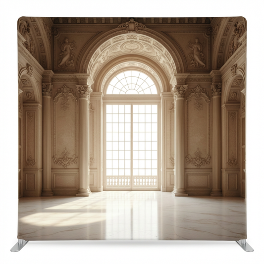 Renaissance Reverie Pillowcover Backdrop by True Backdrops featuring detailed fabric design and vibrant colors.