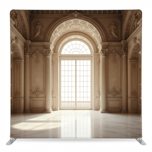 Renaissance Reverie Pillowcover Backdrop by True Backdrops featuring detailed fabric design and vibrant colors.