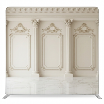 Alabaster Palace Pillowcover Backdrop by True Backdrops, featuring a soft, elegant fabric with intricate pillow design details.