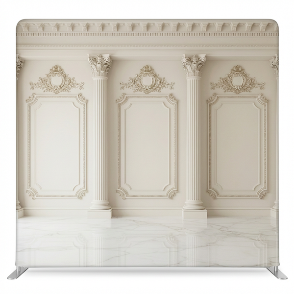 Alabaster Palace Pillowcover Backdrop by True Backdrops, featuring a soft, elegant fabric with intricate pillow design details.