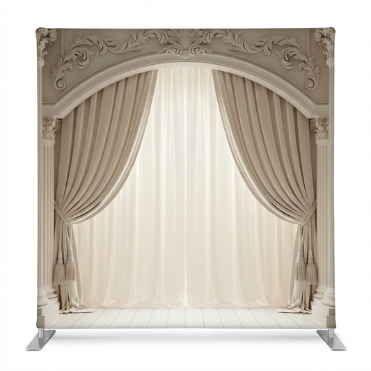 Alabaster opera pillowcover backdrop by True Backdrops, featuring a smooth, elegant fabric with soft, neutral tones for photography or decor.