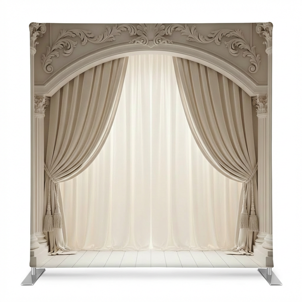 Alabaster opera pillowcover backdrop by True Backdrops, featuring a smooth, elegant fabric with soft, neutral tones for photography or decor.