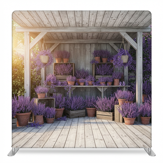 Provençal Lavender Shed Pillowcover Backdrop