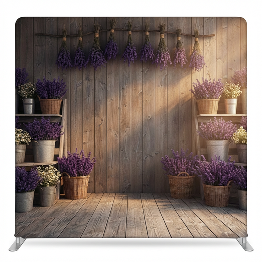 Provençal Harvest Pillowcover Backdrop by True Backdrops featuring floral and harvest motifs in warm, rustic colors.