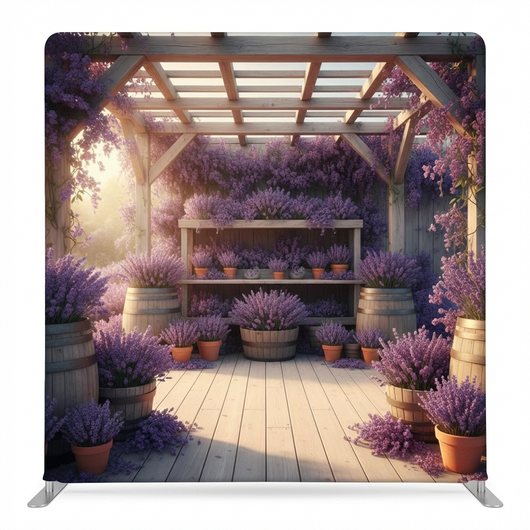 Provencal Solstice Pillowcover Backdrop from True Backdrops, featuring vibrant floral design and soft fabric texture.