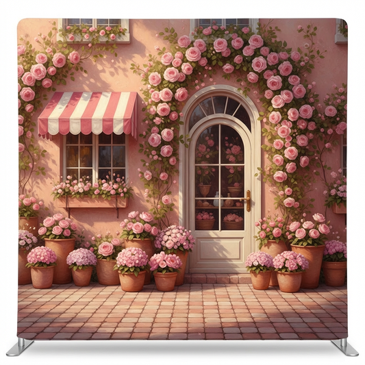 True Backdrops Primrose Boutique Pillowcover Backdrop with soft fabric and floral design for decorative home use.