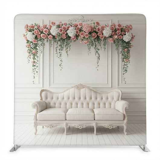 Morning Heirloom Pillowcover Backdrop by True Backdrops, showcasing a soft, textured fabric pillowcover for photography backdrops.