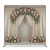 Champagne Rose Arch Pillowcover Backdrop by True Backdrops featuring soft rose and arch design for decorative photography backgrounds.