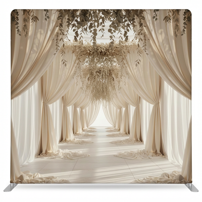 Alabaster Sanctuary Pillowcover Backdrop by True Backdrops showing a soft, neutral fabric with subtle texture and elegant design.