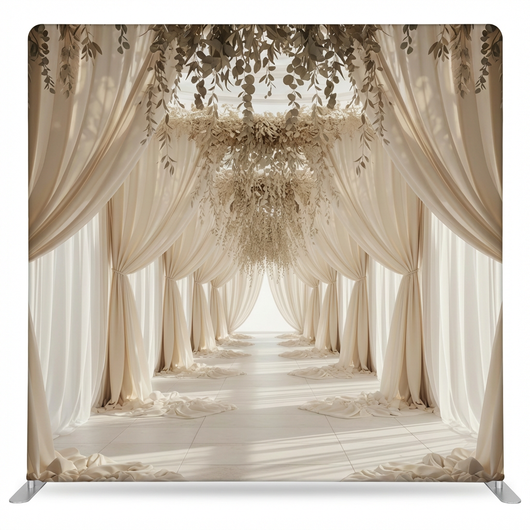 Alabaster Sanctuary Pillowcover Backdrop by True Backdrops showing a soft, neutral fabric with subtle texture and elegant design.