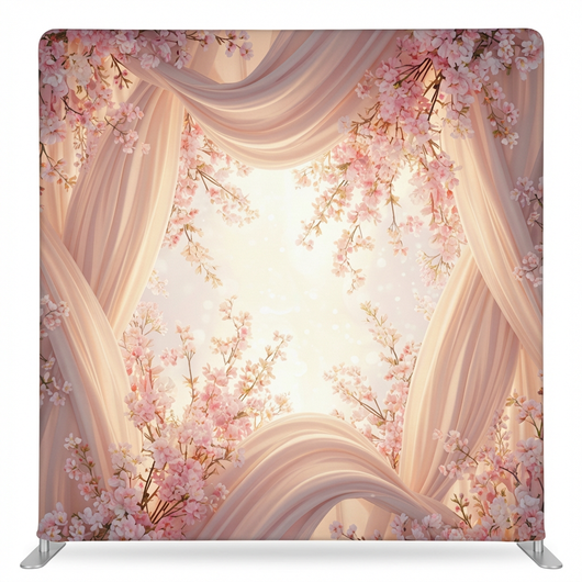Blushing ethereal double-sided pillowcover backdrop by True Backdrops, soft pink fabric with subtle texture, ideal for photography backgrounds.