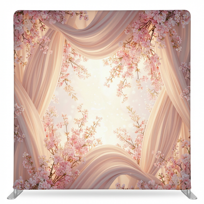 Ethereal Blossom silk pillowcover backdrop from True Backdrops, showcasing soft pastel floral design and smooth silk texture.