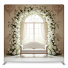 Timeless Elegance arch pillowcover backdrop by True Backdrops, featuring a stylish fabric design for home decor or photography backgrounds.