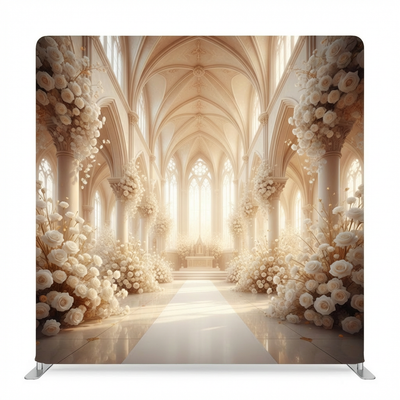 Sacred Alabaster Blossom Pillowcover Backdrop by True Backdrops, featuring a soft floral design on a decorative pillowcover.
