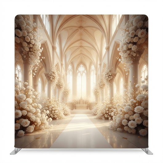 Sacred Alabaster Blossom Pillowcover Backdrop by True Backdrops, featuring a soft floral design on a decorative pillowcover.