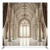Gothic Alabaster Sanctuary pillowcover backdrop by True Backdrops, featuring a white and gray ornate design for photography.