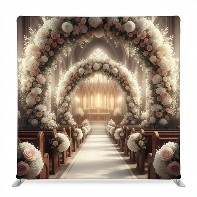 Sacred Vows Pillowcover Backdrop by True Backdrops featuring a detailed fabric pillowcover with sacred vow design.