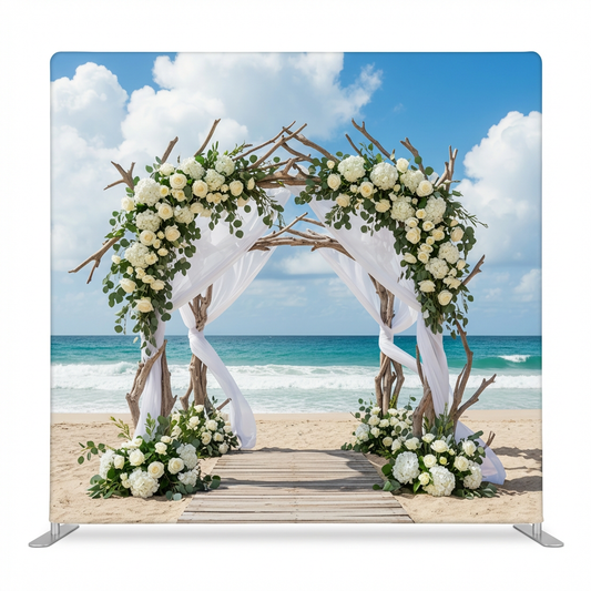 Aegean Promise Pillowcover Backdrop by True Backdrops showing a soft, textured fabric pillowcover in pastel colors.