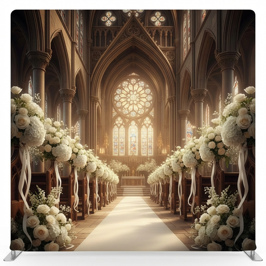 Sacred Vows Pillowcover Backdrop by True Backdrops with elegant design, used as a decorative pillowcover backdrop for special events.