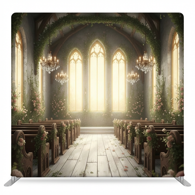 Elegant Everlasting Vows Pillowcover Backdrop by True Backdrops showing a soft fabric pillowcover for wedding decor.