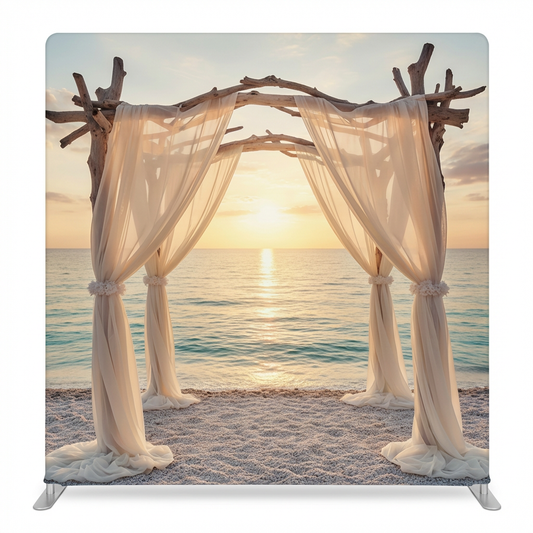 Ethereal Shoreline Sunset Pillowcover Backdrop