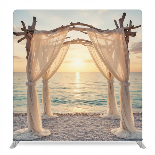 Ethereal Shoreline Sunset Pillowcover Backdrop