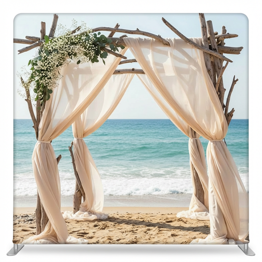 True Backdrops Coastal Serenity Pillowcover Backdrop with soft, calming design for home decor or photography settings.
