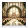Cathedral Rose Dawn pillowcover backdrop by True Backdrops featuring a soft pink floral design on fabric.