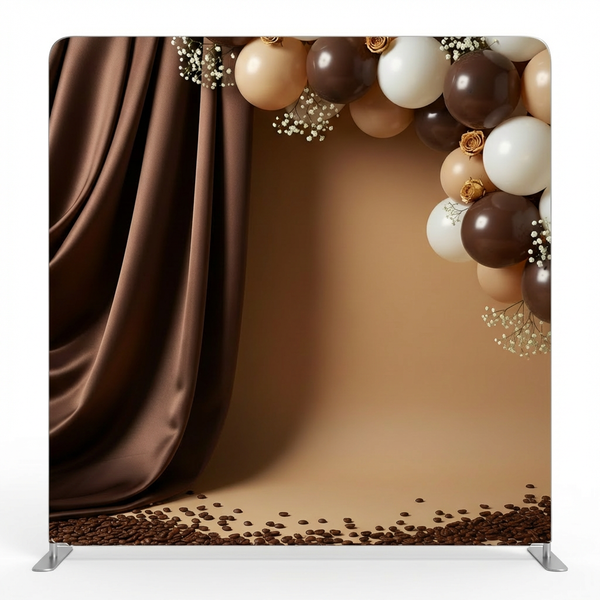 True Backdrops espresso silk lounge pillowcover backdrop, soft silk fabric with elegant texture, perfect for stylish interior decor.