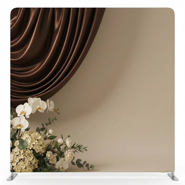 Velvet orchid morning pillowcover backdrop by True Backdrops featuring soft purple velvet fabric and floral design.