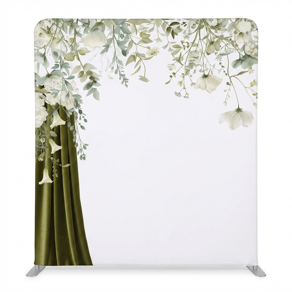Botanical Muse Pillowcover Backdrop by True Backdrops featuring lush floral and foliage design for decorative pillow accents.