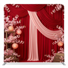 Crimson Blossom Lanterns pillowcover backdrop by True Backdrops, featuring vibrant red floral lantern design for photography and decor.