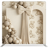 Velvet Teddy Dreams Pillowcover Backdrop by True Backdrops, featuring soft velvet fabric with a warm, dreamy teddy bear design.