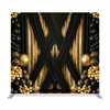 True Backdrops Midnight Gilded Noir Pillowcover Backdrop with luxurious dark fabric and gold accents for elegant decor.
