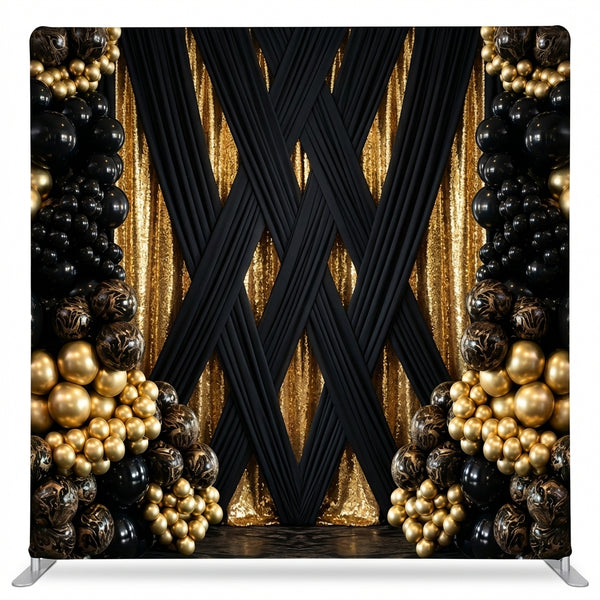 Gilded Midnight Velvet Pillowcover Backdrop by True Backdrops, featuring luxurious velvet fabric with a rich, dark gold finish.