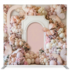 Petal Whimsy Blossom Pillowcover Backdrop by True Backdrops, featuring soft pastel petals and floral design for photography backdrops.