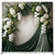 Emerald orchid sanctuary pillowcover backdrop by True Backdrops with vibrant floral design and elegant framing.