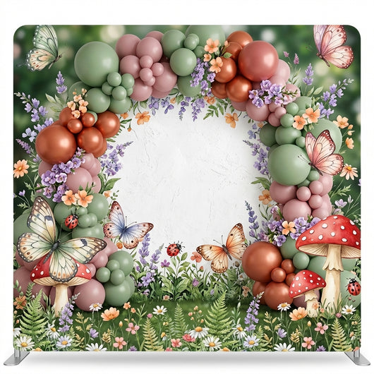 True Backdrops Meadow Magic Pillowcover Backdrop featuring a vibrant floral design for decorative pillow decor.