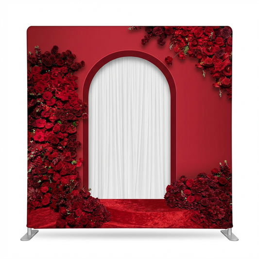 Crimson Romance Arch Pillowcover Backdrop