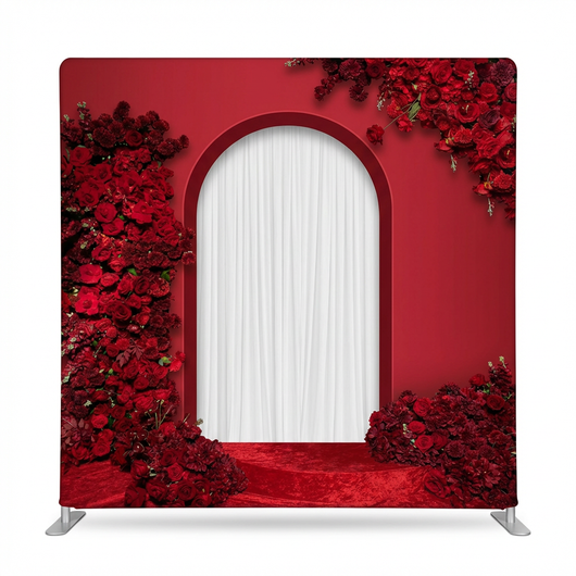 Crimson Romance Arch Pillowcover Backdrop