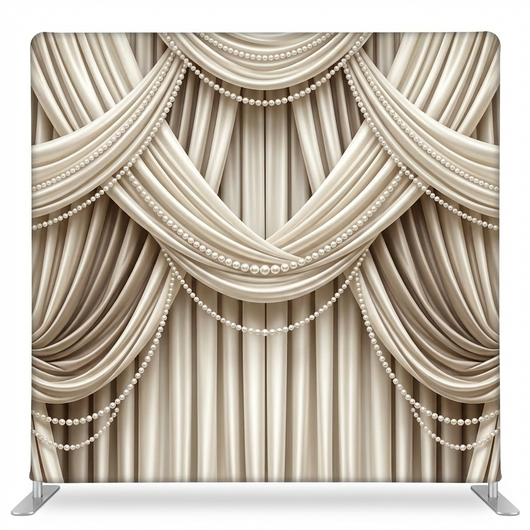 Silk pillowcover backdrop featuring Pearl River design by True Backdrops, with a smooth, elegant silk fabric and intricate pattern.