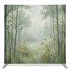 True Backdrops Misty Morning Meadow Pillowcover Backdrop, printed fabric with soft pastel meadow scene for photography or decor.