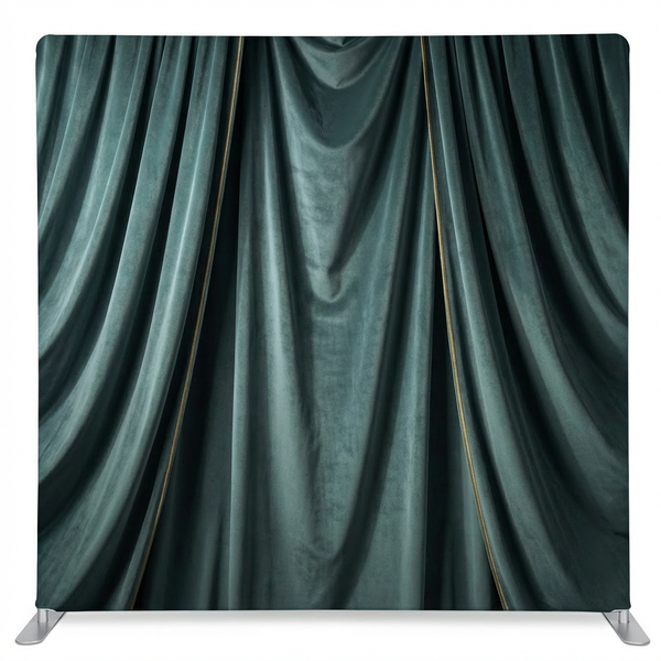 Emerald Nightfall Pillowcover Backdrop by True Backdrops featuring a vibrant green pillowcover with intricate patterns.