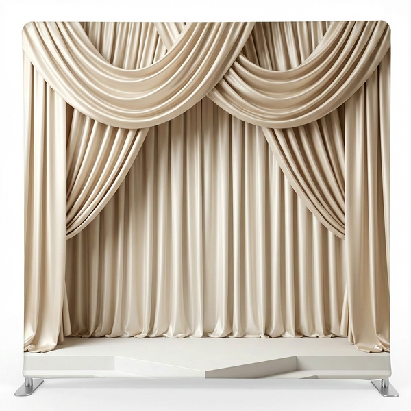 Champagne silk Premiere Pillowcover backdrop by True Backdrops, featuring a luxurious, silky fabric with a smooth, elegant finish.